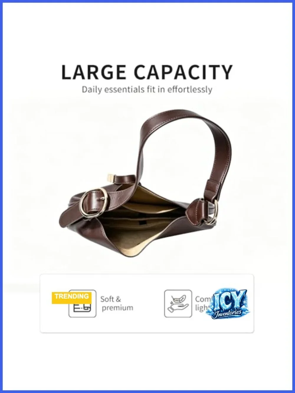 Faux Leather Hobo Shoulder Bag with Adjustable Strap for Women
